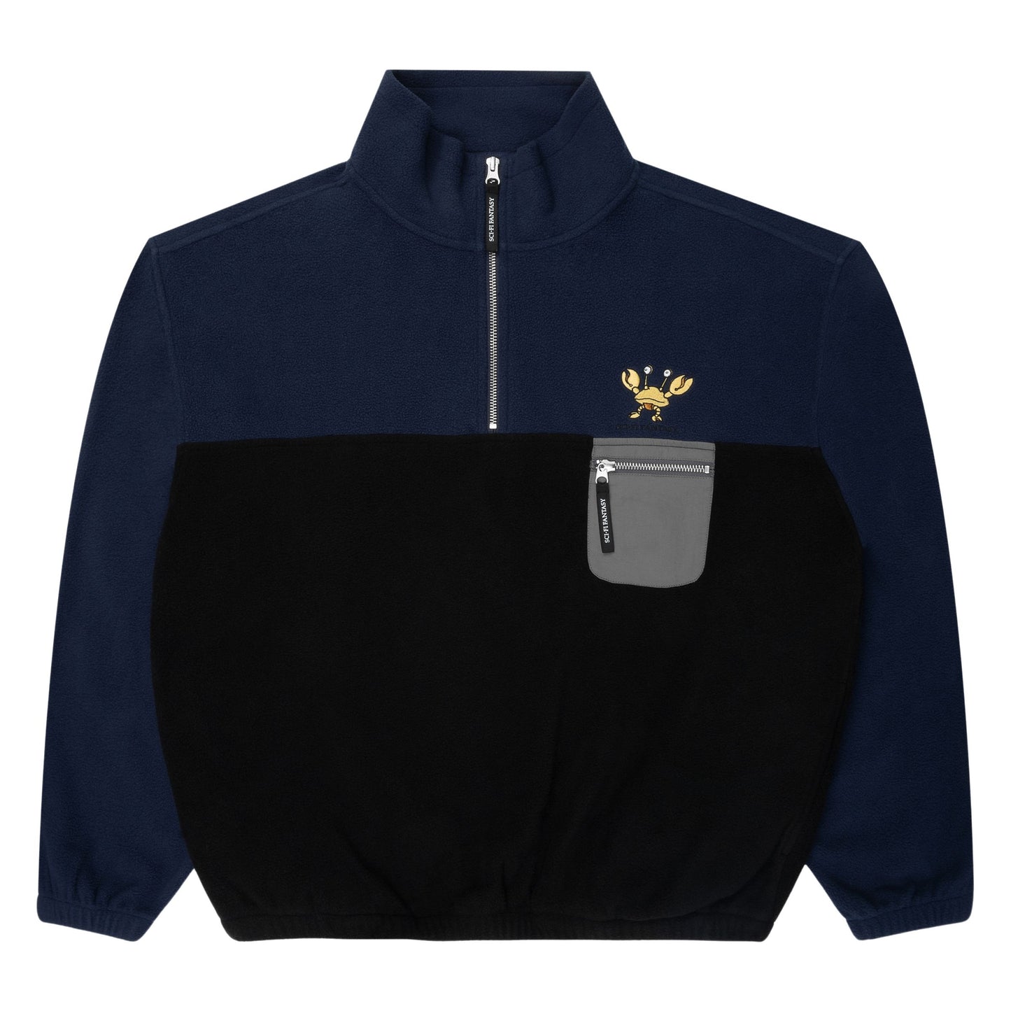 Sci Fi Fantasy Crab Quarter Zip  (Black)