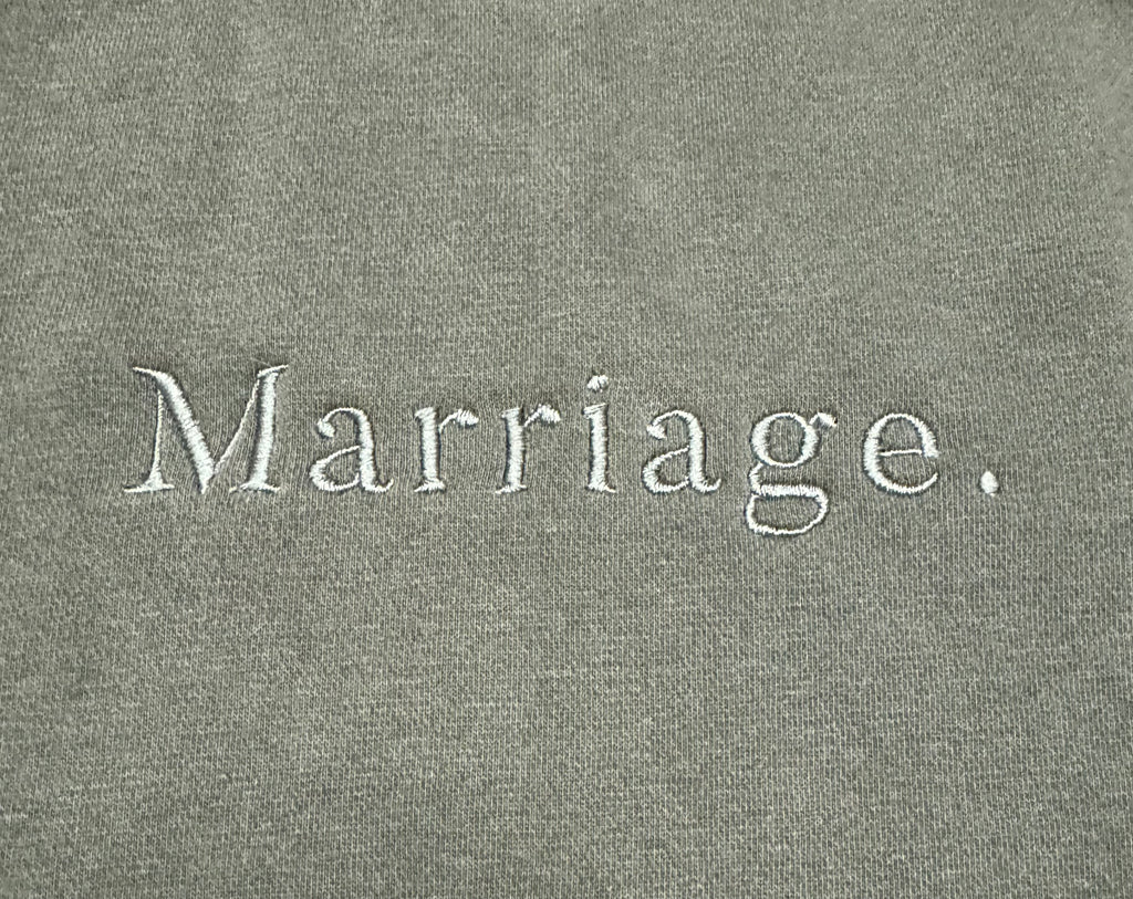 Marriage Logo Crewneck (washed black and grey )