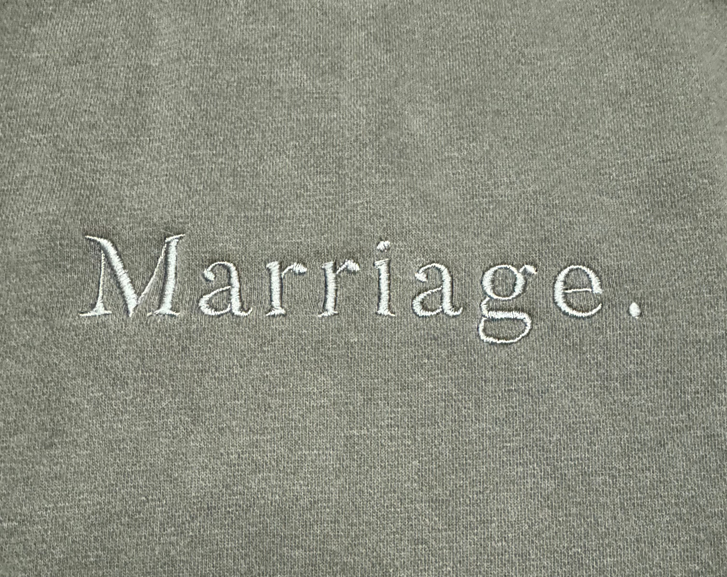 Marriage Logo Crewneck (washed black and grey )