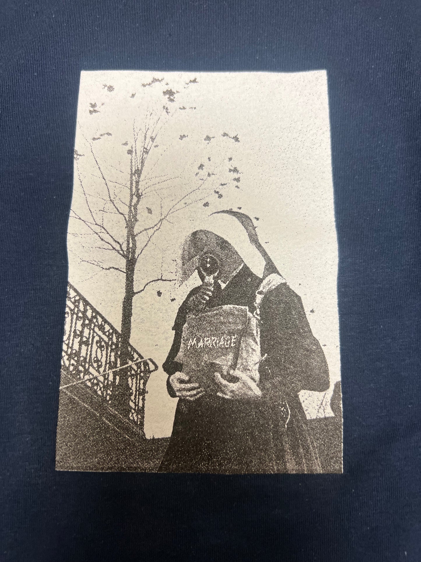 Gas mask Nun Navy Long Sleeve T-Shirt