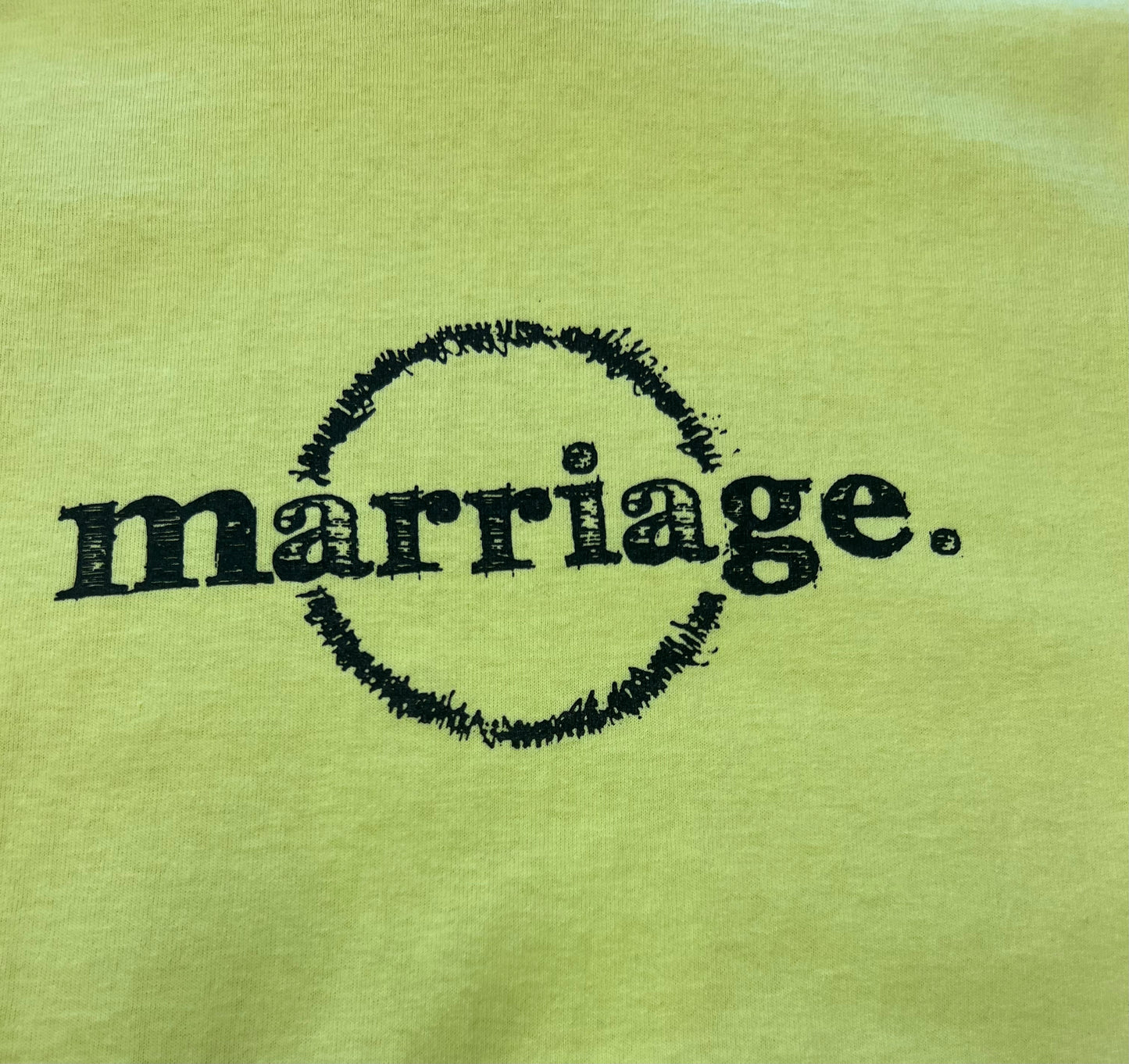 Marriage Lowercase Logo T Shirt (yellow)