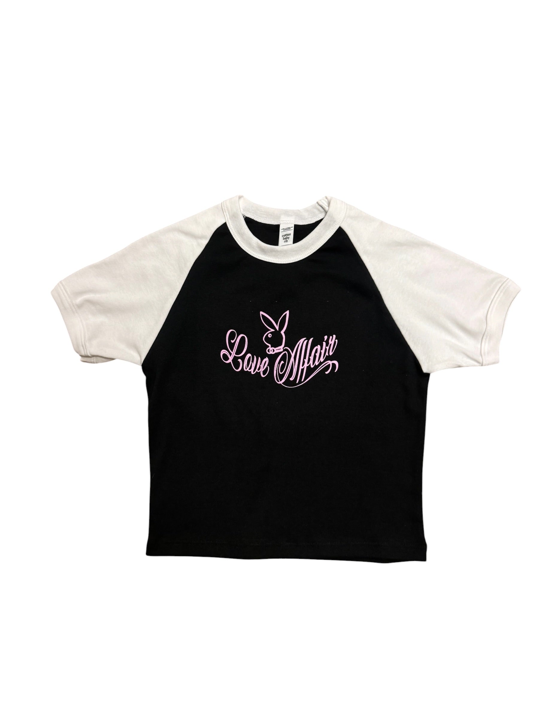 Marriage Love Affair Raglan T-shirt (black with white sleeves)