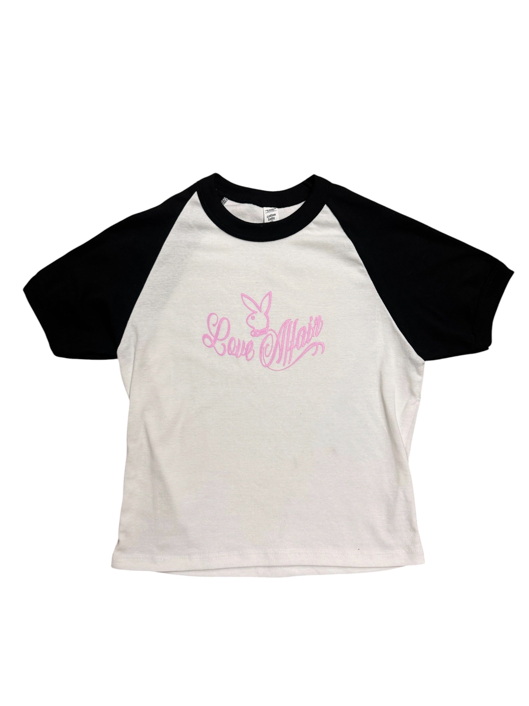 Marriage Love Affair Raglan T-shirt (white with black sleeves)