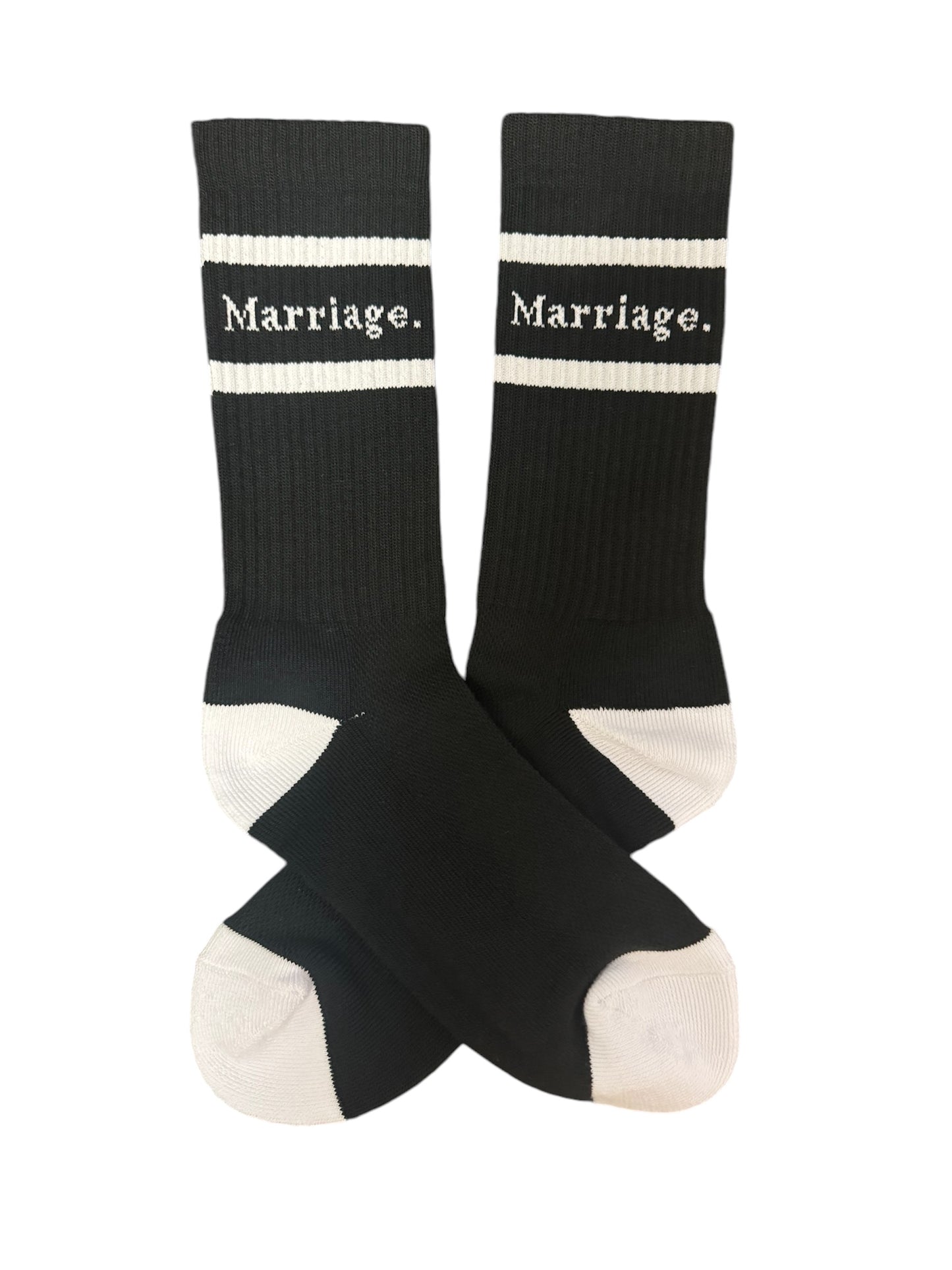 Marriage Sports Socks (black and white)