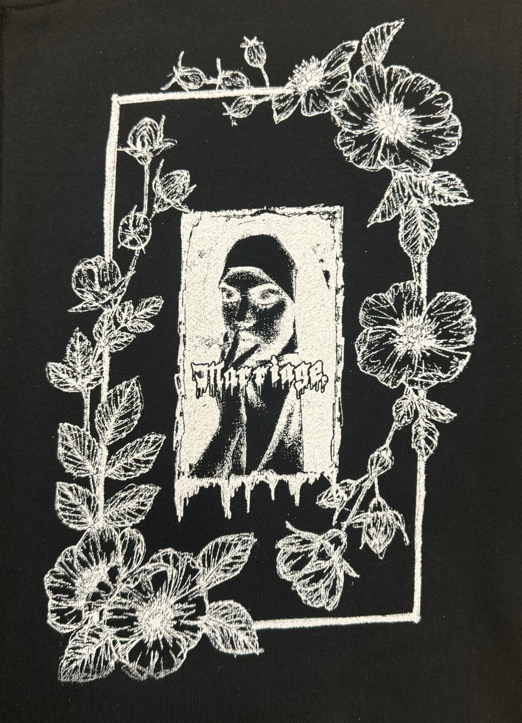 Marriage Nun in Roses Zip-Up Hoodie