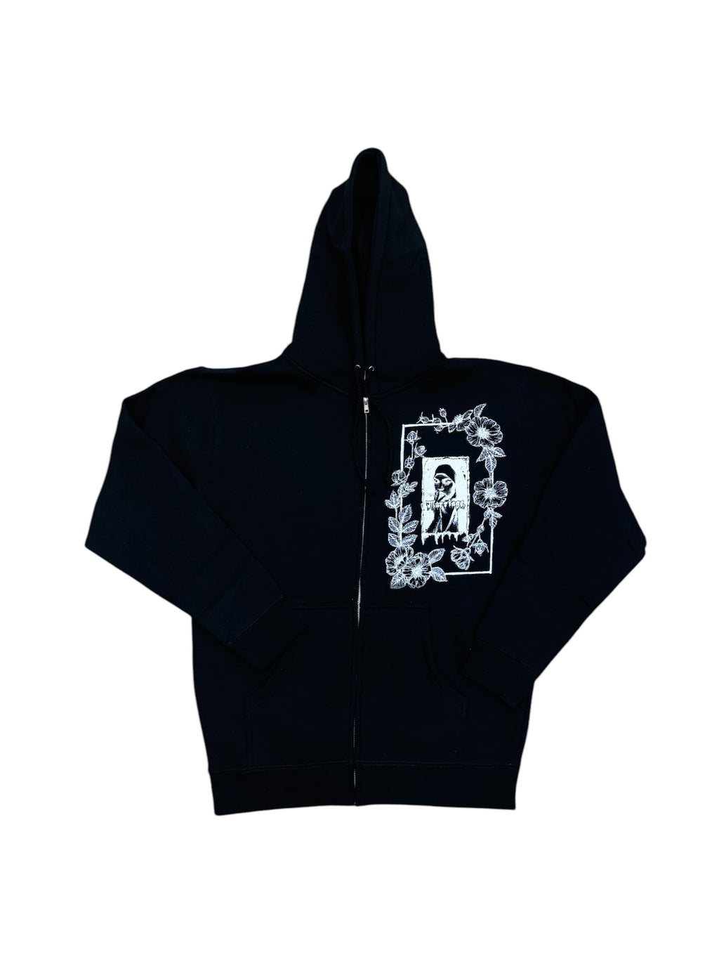 Marriage Nun in Roses Zip-Up Hoodie
