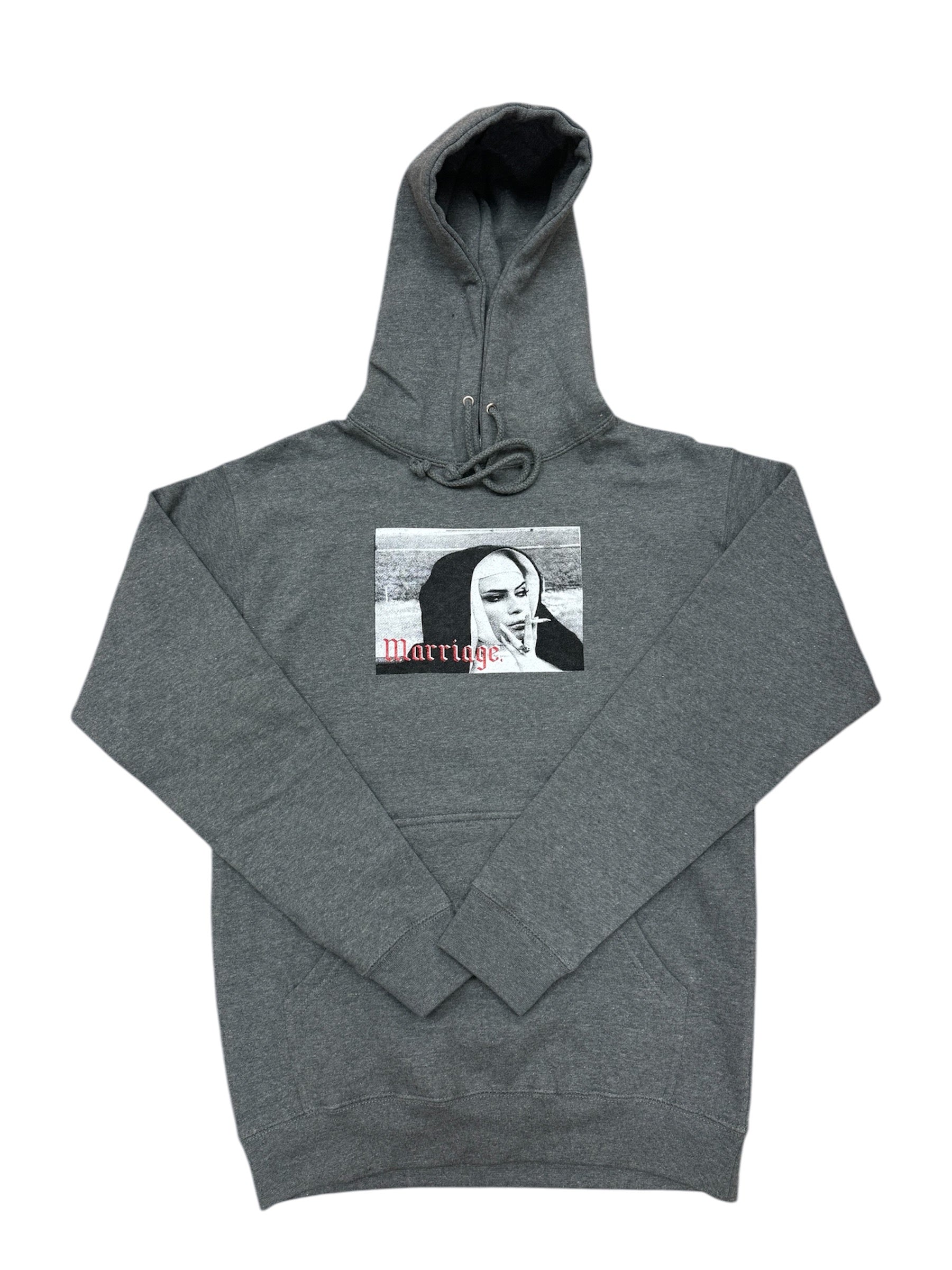 Marriage Smoking Nun Grey Hoodie