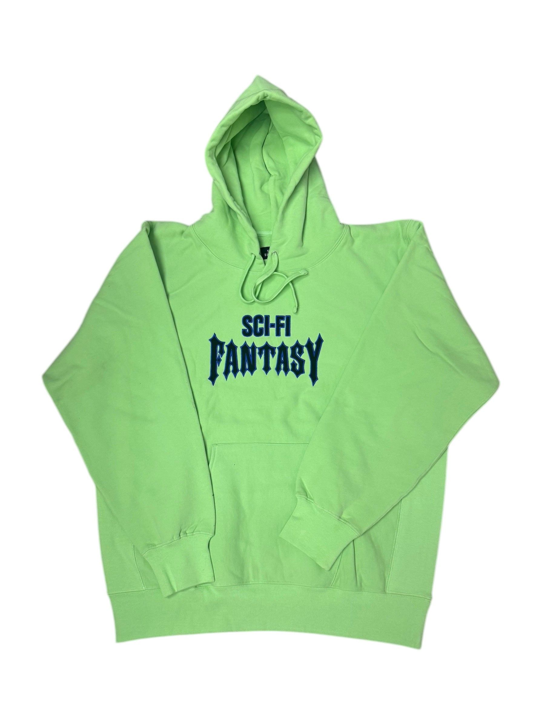 Sci Fi Fantasy Biker Logo Hoodie (lime)