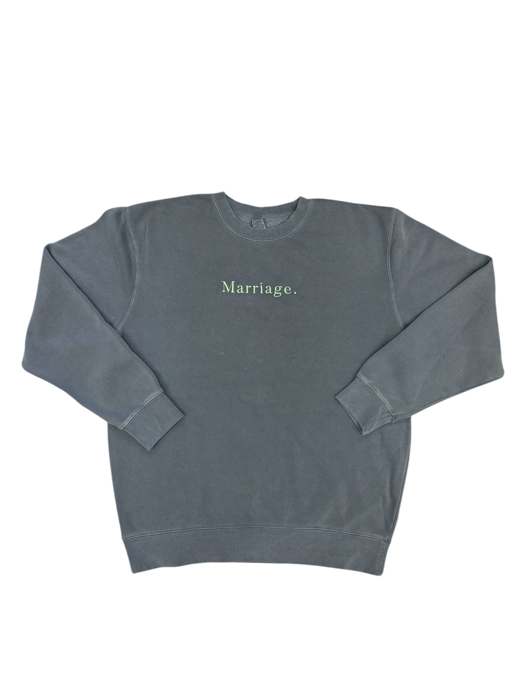 Marriage Logo Crewneck (washed blue and mint)