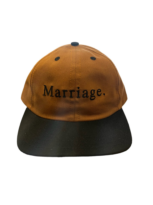 Marriage Logo Two Tone SnapBack Hat (Brown and black)