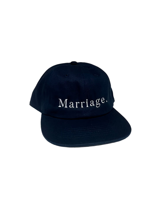 Marriage Logo Hat (navy with cream stitch)