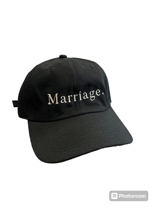 Marriage Logo Dad Hat (black and Cream)
