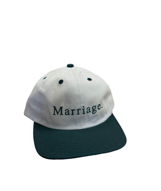 Marriage Two Tone logo hat (bone and forest)