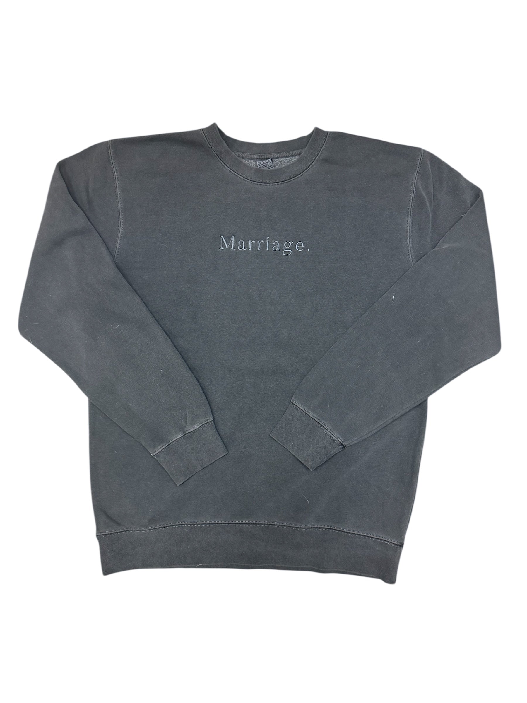Marriage Logo Crewneck (washed black and grey )