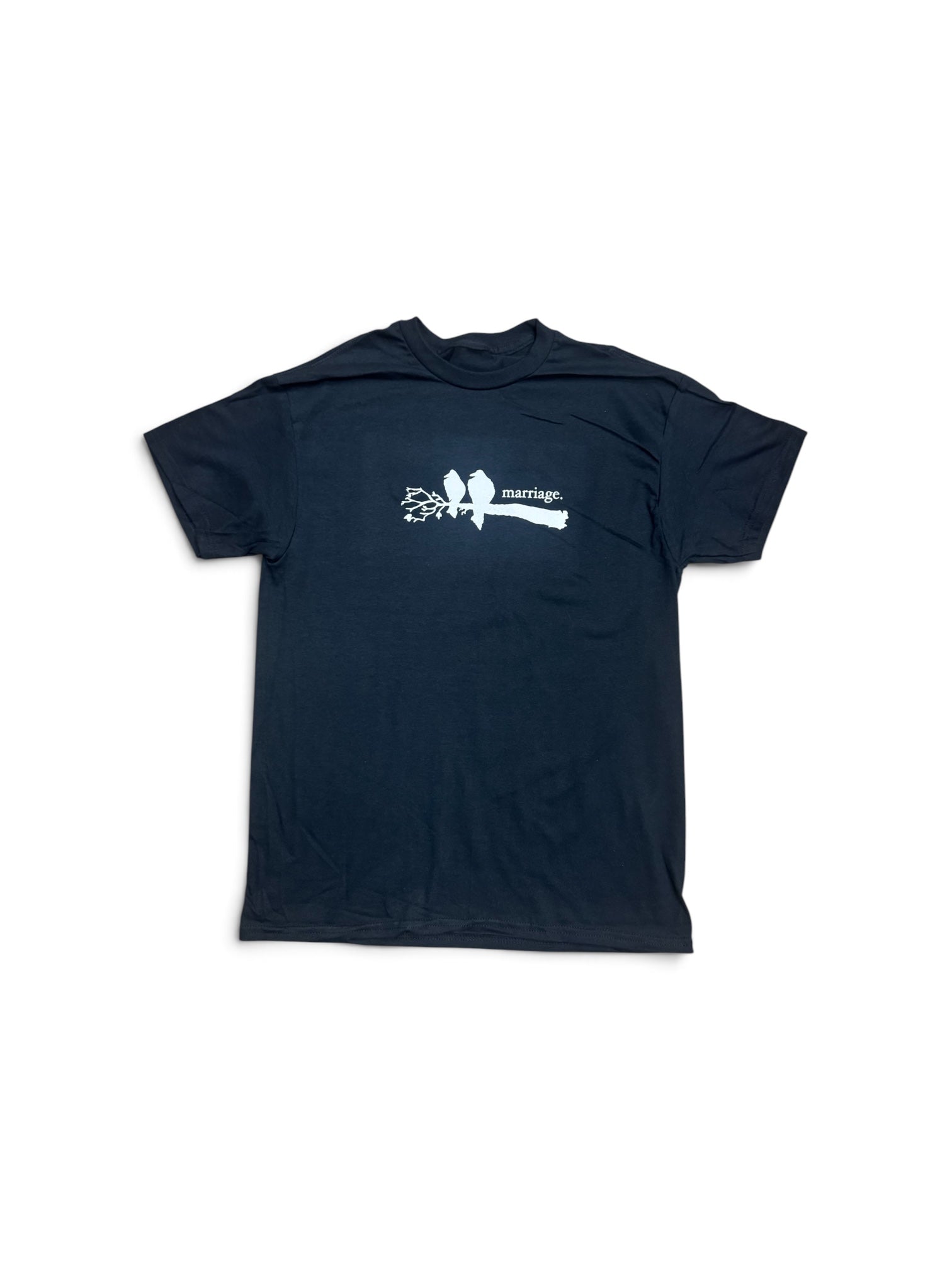 Marriage Autumn Love Birds T-shirt (black)