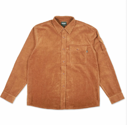 Theories Winston Corduroy Utility Shirt (Rum)
