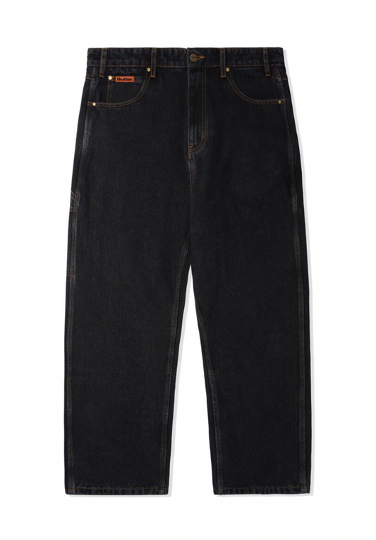 Butter Relaxed Denim Jeans (washed black)