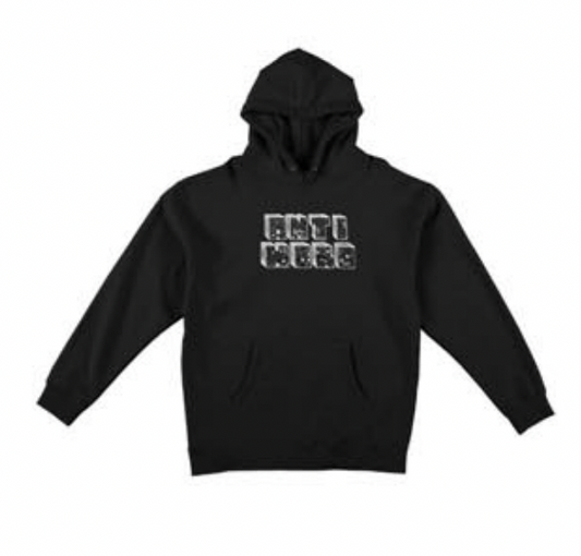 Anti Hero Stacked Logo Hooded Sweatshirt (black)