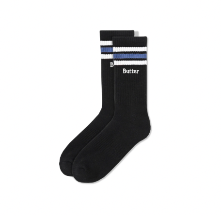 Butter Goods White and Blue striped socks