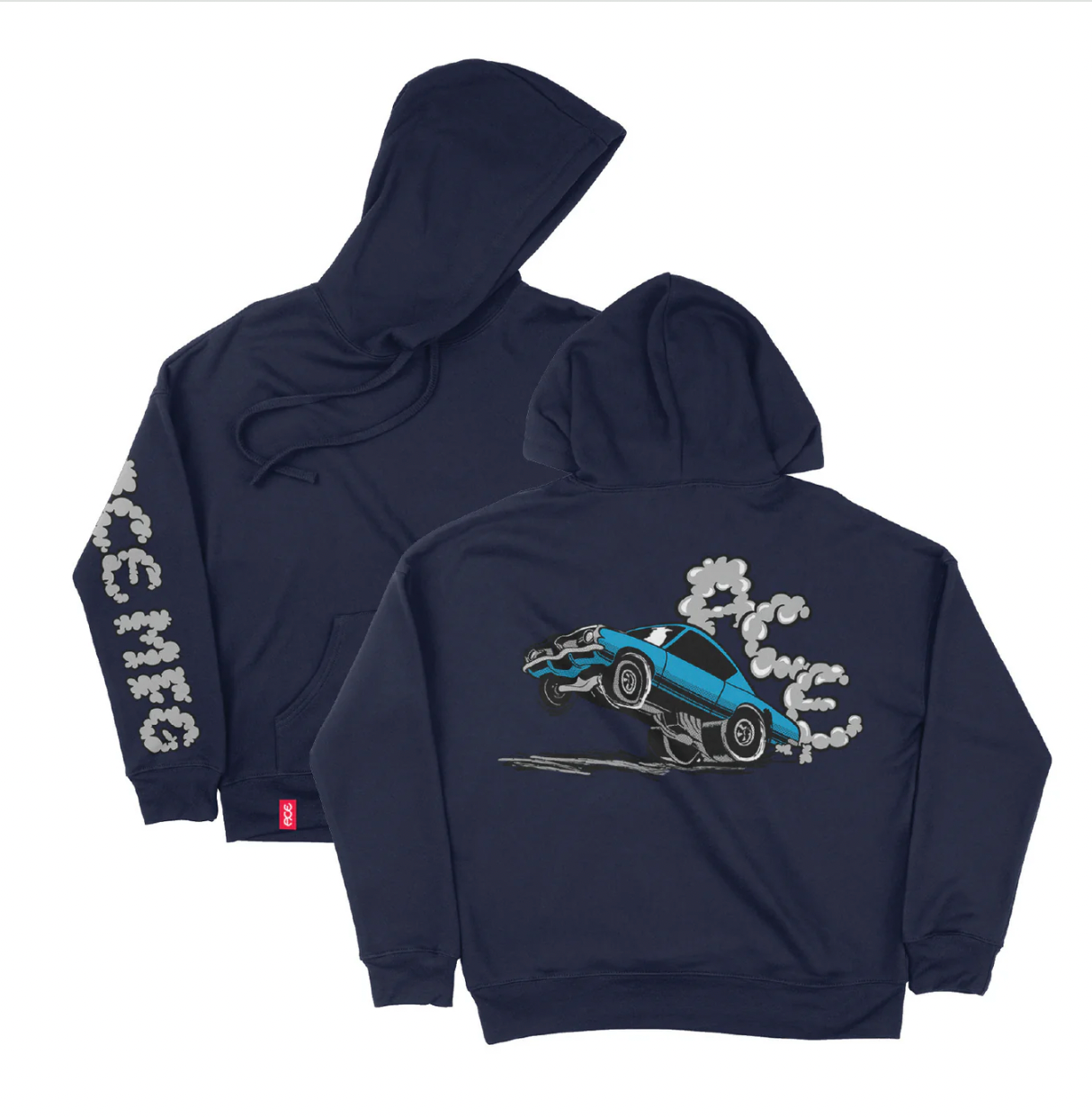 Ace Burnout Hoodie - Navy