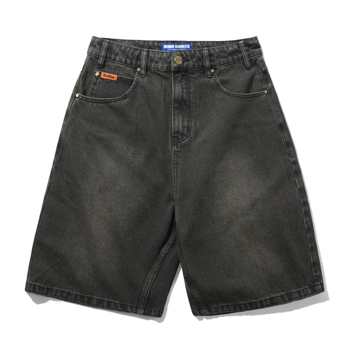 Butter Goods Baggy Denim Shorts (faded Black)