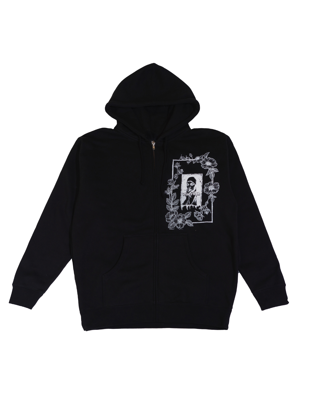 Marriage Nun in Roses Zip-Up Hoodie