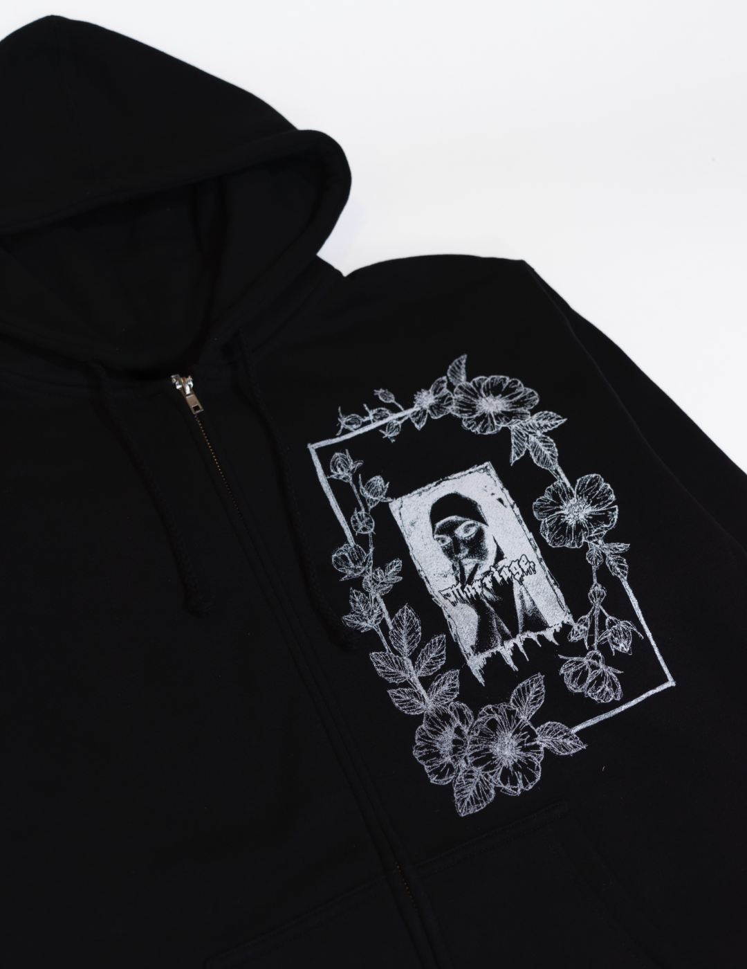 Marriage Nun in Roses Zip-Up Hoodie