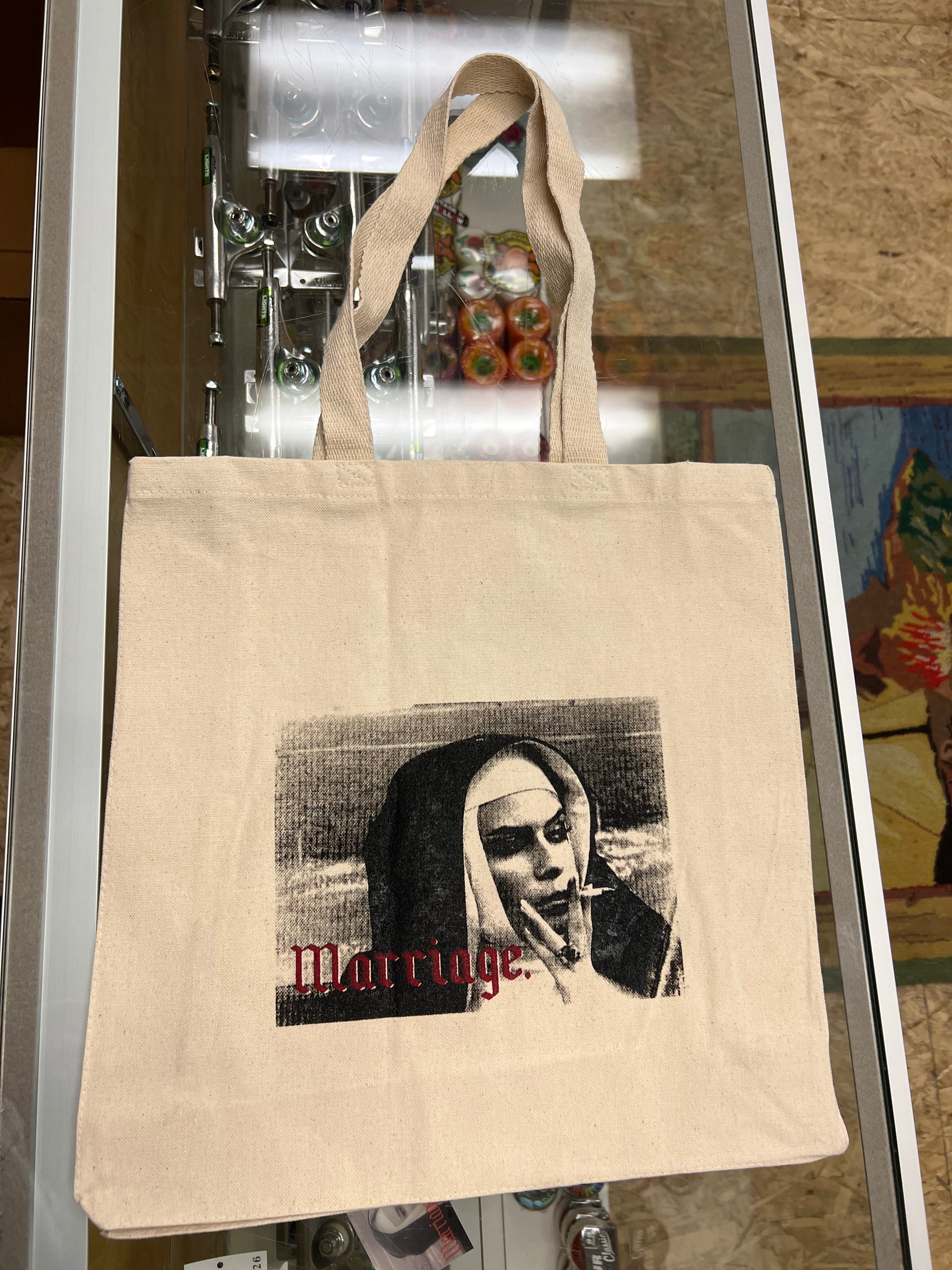 Smoking Nun Tote Bag