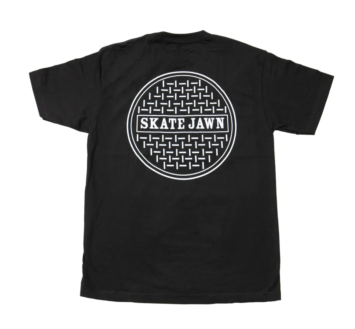 Skate Jawn Sewer Cap Tee - Black